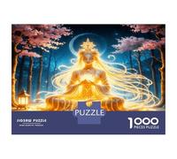 Golden Lady Sakura 1000pc Puzzle for Adults Divine Nature Serenity Jigsaw Puzzle Thick Cardboard Impossible Hard Challenging Relaxation Creativity Gift Giving for Adults 52x38cm/1000pcs