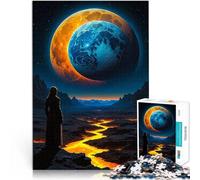 Golden lake1000 Pieces Puzzles for teenagers Help the brain exercise addictive toys to cultivate patience Home Decoration 38x26cm