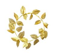 Golden Laurel Wreath Headband - Roman & Greek Goddess Leaf Design, Elegant Hair Accessory for Women, Men, and Girls, Perfect for Bridal, Parties, and Special Occasions