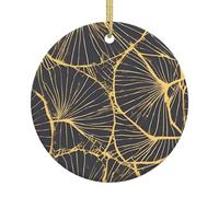 Golden Leaf Creative 2.9-inch ceramic Christmas tree pendant, perfect for bedroom weddings and party souvenirs