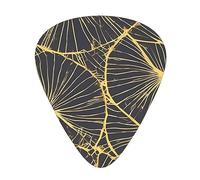 Golden Leaf Guitar picks 12 pieces, ABS material, smooth edges, comfortable feel, 3 optional thicknesses