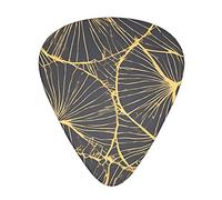 Golden Leaf Guitar Plectrums Classical Triangle Bass Acoustic And Electric Guitar Plectrums For Guitarists 12 Pieces