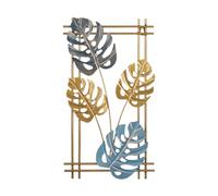 Golden Leaf Metal wallDecor | 3d Metal wallHangingSculpture | Luxury wallDecoration for Living Room, Bedroom, Dining Room, Apartment, Offiice, Modern Household Elegant Ornament