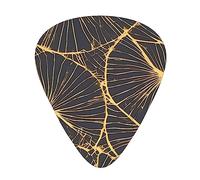 Golden Leafguitar Plectrums 12 Piece Set, 3 Thicknesses For Acoustic Guitar, Bass Guitar, &Electric Guitar And More.