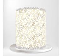 Golden Leaves Pattern Delicate Nature Foliage Wrap Around Print A4 Edible Paper Icing Sheet Cake Topper Side Ribbon Border Decor for Personalised Themed Decorations