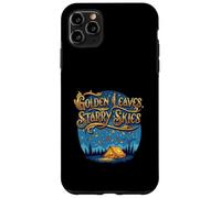 Golden Leaves Starry Skies Autumn Camping Case for iPhone 11 Pro Max