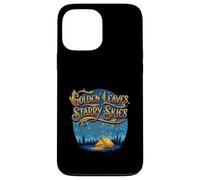 Golden Leaves Starry Skies Autumn Camping Case for iPhone 13 Pro Max