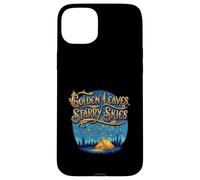 Golden Leaves Starry Skies Autumn Camping Case for iPhone 15 Plus