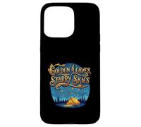 Golden Leaves Starry Skies Autumn Camping Case for iPhone 15 Pro Max