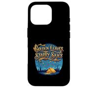Golden Leaves Starry Skies Autumn Camping Case for iPhone 16 Pro