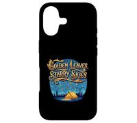 Golden Leaves Starry Skies Autumn Camping Case for iPhone 17