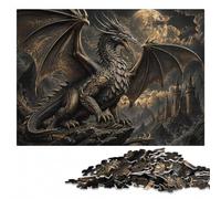 Golden Legend Dragon Wooden Jigsaw Puzzle 300 Pieces, Hobby Gift | For gifting: Jigsaw Puzzle - image-based sorting for steady puzzle progress alone or together.