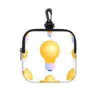 Golden Lightbulbs, Square Zipper Storage Bag, Neoprene Coin Purse, Small Wallets, Change Pouch, Change Purse