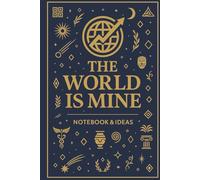 Golden Line - Notebook aesthetic con 100 fogli, rigatura a riga singola (15cm x 22cm) Serie “The World Is Mine” Copertina blu navy con dettagli ... per menti ambiziose - The World Is Mine.