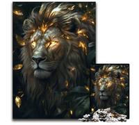 Golden Lion in Forest JigsawPuzzle 1000 Pieces for Adults Impossible Jigsaw Puzzles for Adults for Family And Friends Suitable for Ages 14 1000 PCS(38x26cm)