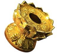 Golden Lotus Shaped Prayer Wheel Base Made of Alloy, Easy to Use and Stable Fixing Hand Held Prayer Wheel Holder for Meditation Accessories and Home Decoration