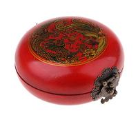 Golden Luo Pan Feng Shui Tool, Professional Collectible | bakelite and copper construction, dark red wooden storage box, degree scale, traditional symbols, geomantic site survey