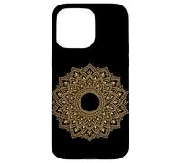 Golden Mandala Geometry Chakra Spiritual Yoga Lover Zen Case for iPhone 15 Pro Max