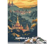 Golden Mandalay Puzzle Jigsaws 1000 Pieces for Adults Paper Puzzles for Teenagers Gifts Educational Game Challenge Toy 38x26cm/1000pcs