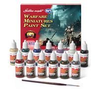 golden maple Acrylic Paint Set 13 Colors, Model Paint with 1 Fine Detail Paintbrush, Acrylic Paint Kit for Minature Painting, Craft Gifts, Ceramic, Fabric