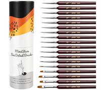 Golden Maple Detail Paint Brush Set, 18 PCS Professional Miniature Painting Kit Fine Detail Brushes for Acrylics, Oils, Watercolors & Paint by Number, Citadel, Figurine, Warhammer 40k