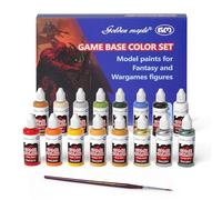 golden maple Game Miniature Paint Set 16 x 20ml Game Color Set-with 1 Fine Detail Paintbrush, Ideal for Artists, Kids, Beginners - Craft Gifts for DIY Ceramic & Leather