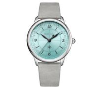 GOLDEN MAPLE Ladies Watches Swiss Quartz Movement Watches for Women Large Face Leather Watch - Macaron Series, Green, Chinese