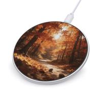 Golden Maple Warms The Path Fast Charging Portable Wireless Charger, 10W Lightweight Wireless Charging Pad, Slim Charging Station for Phone Charger, Travel Mat