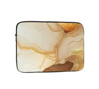 Golden Marble Pattern Laptop Sleeve 10 Inch Shockproof Protective Notebook Case Travel Laptop Bag for Men Women