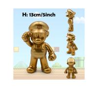 (Golden Mario, No Box) Super Mario Action Figure Bowser Princess Peach Anime Game All Star Collection Model Toy for Children