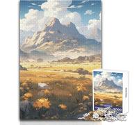 Golden Meadows Mountain 1000 Pieces Jigsaws Adults Puzzles Gifts Educational Mental Skill Game Memorable Thoughtful Gift Selection Size 50x75cm