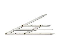 Golden Mean Calipers Stainless Steel Thrush Eyebrow Microblading Ruler Eyebrow Permanent Measure Symmetrical Tool Three-point Positioning Balance Ruler for Makeup Ratio Measure Fibonacci Gauge Tool