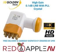 Golden Media Single Twin Octo Quattro 0.1db PLL Satellite LNB FREE Postage