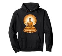 Golden Medicine Buddha Vintage Sepia Tibetan Buddhist Deity Pullover Hoodie