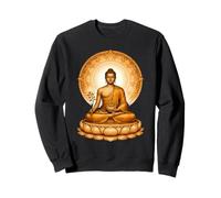 Golden Medicine Buddha Vintage Sepia Tibetan Buddhist Deity Sweatshirt