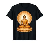 Golden Medicine Buddha Vintage Sepia Tibetan Buddhist Deity T-Shirt