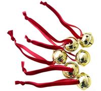 Golden Metal Bell Ornaments 15cm Shatterproof Design(Version A 48g)