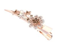 Golden Metal Flower Hair Clip for Women Elegant Vintage