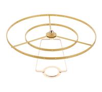 Golden Metal Lampshade Frame Round Pendant Light Rack Halloween | DIY Crafting for Crafters and Small Shop Owners, Universal Style Compatibility, Rust Resistant Portable Build