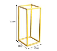 Golden Metal Rectangular Flower Stand Pedestal Rack