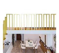 Golden Metal Stair Railings - Safety Guardrail for Indoor & Outdoor Steps Transitional il Protection for Entrance & Attic Secure Railing Fencing