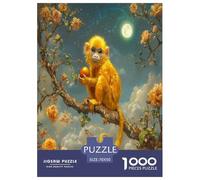 Golden Monkey 1000 Pieces Portable Jigsaw Puzzle Age 3+ Cool Collage Effect, Fun Details, Educational, Challenging Puzzle Games 70x50cm/1000pcs
