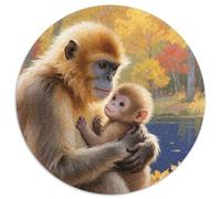 Golden Monkey 1000 Pieces Wildlife Jigsaw Puzzles What Happens Next Educational Games for Adults And Kids 1000pcs (67.5x67.5cm)