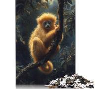 Golden Monkey in Jungle Puzzle for Adults 500 Pieces Puzzles Wooden Puzzles Learning Educational Puzzle 500pcs (52x38cm)