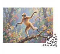 Golden Monkey Jigsaw 1000 Pieces Challenge Toys for Adults Jungle Animals Impossible Jigsaw Puzzles Educational Game Home Decoration 1000pcs (75x50cm)