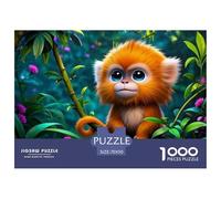 Golden Monkey Jigsaw Puzzles Puzzle for Adults Kids. 1000 Piece Great Gifts Challenge Toy Educational Game Home Decoration for Educational Games Gifts 70x50cm/1000pcs