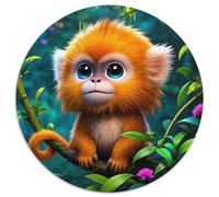 Golden Monkey Jigsaw Puzzles Puzzle for Adults Kids. 1000 Pieces Whimsical Challenge Toy Educational Games Home Decoration for Adults& Kids Age 14 Years Up 1000pcs (67.5x67.5cm)