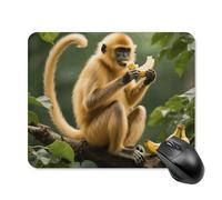 Golden Monkey Mouse Pad Square Laptop Mouse Mat Cute Computer Mousepad Keyboard Pad Non-Slip Desk Pads for Gaming Office Work Home 20 * 25cm