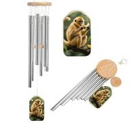 Golden Monkey Wind Chimes for Outside Memorial Tuned Outdoor Windchimes Large Garden Decor Wind Chime with Melodious Sound for Mom Dad Grandma Home Garden Patio Decor