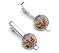 Golden Monkeys Tie Clips for Men Tack Pins Regular Necktie Bar for Wedding Anniversary Business